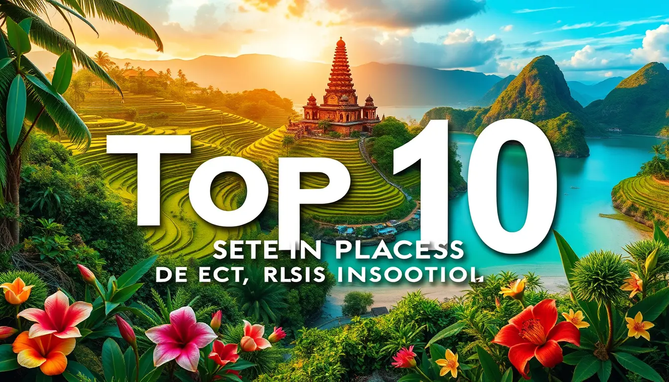 Colorful youtube thumbnail of top bali travel destinations