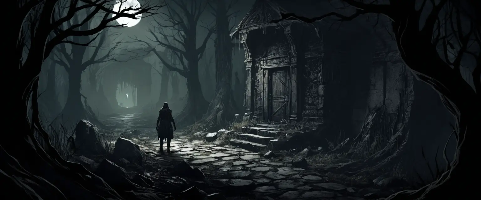 Mondo RPG horror oscuro in cel shading pieno di mostri