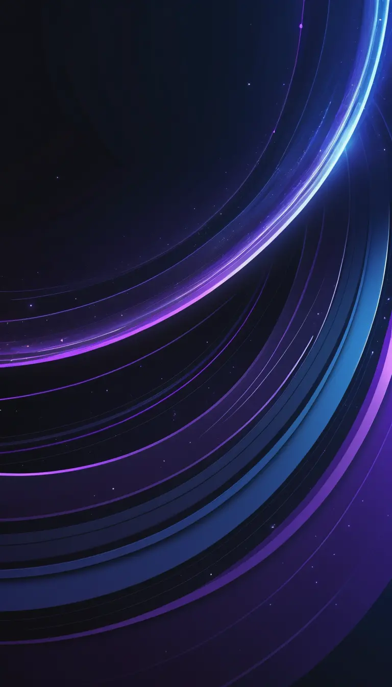 Sci‑Fi-Quantenwellen-Hintergrund mit Mondsichel-Design
