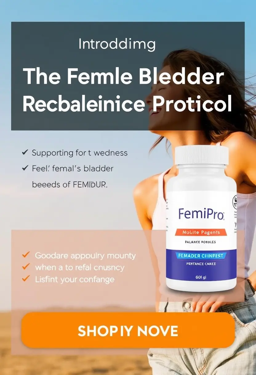 Femme confiante avec le produit FemiPro pour la santé de la vessie