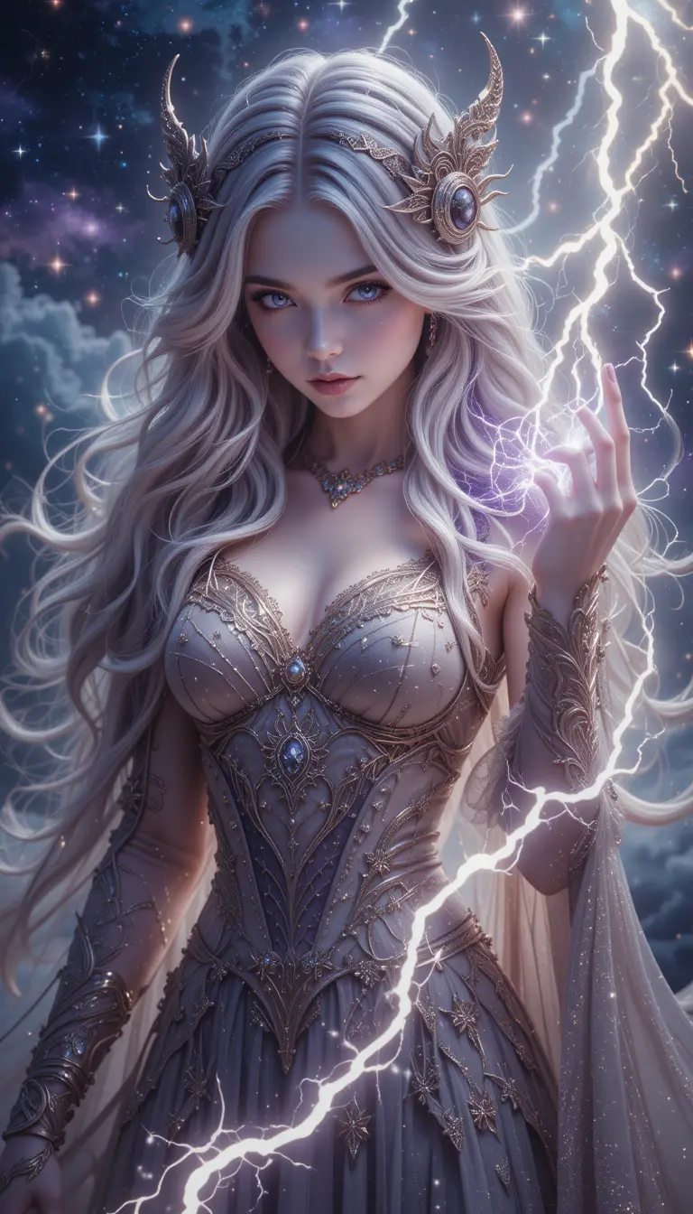 披上宇宙閃電的迷魅妖精女巫