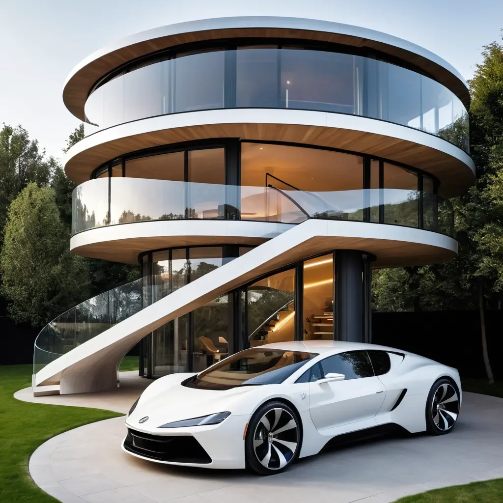 Maison de Luxe Mobile Futuriste à Trois Étages sur Base de Véhicule