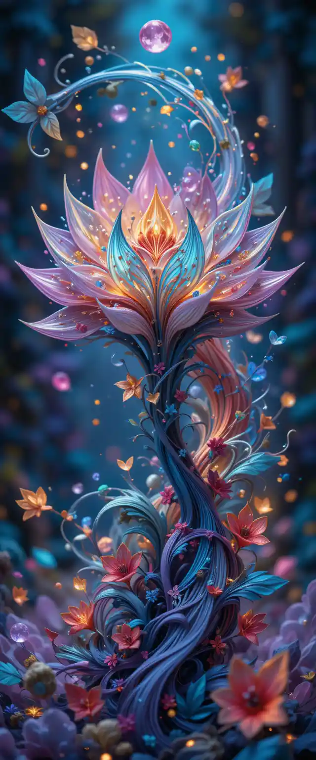 Full body view of vibrant paper quilling artwork