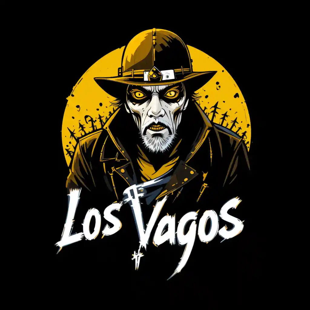 Gelb‑schwarzes Streetgang-Logo-Design für Los Vagos