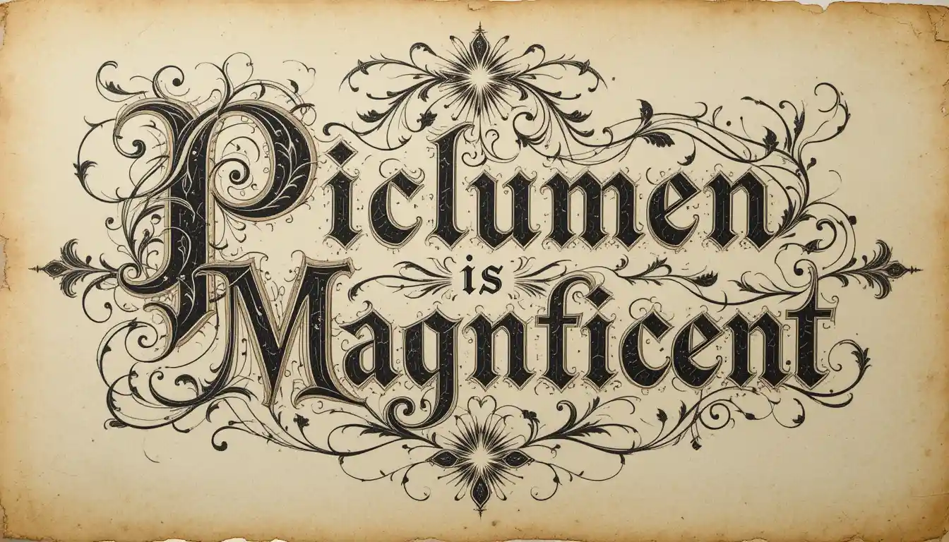 Elegant calligraphy text on parchment paper background