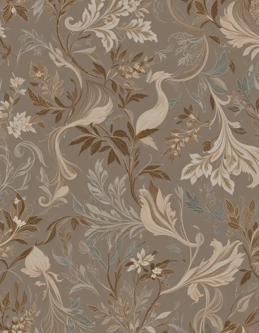 Serene Mocha Mousse Pattern Wallpaper Design For Interiors