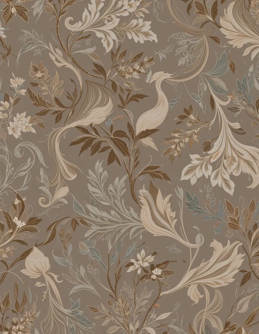 Papier Peint Motif Mousse Mocha Serein pour Intérieurs