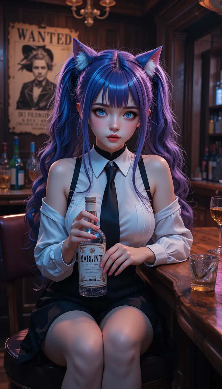 酒吧烏鴉通緝風拼貼海報