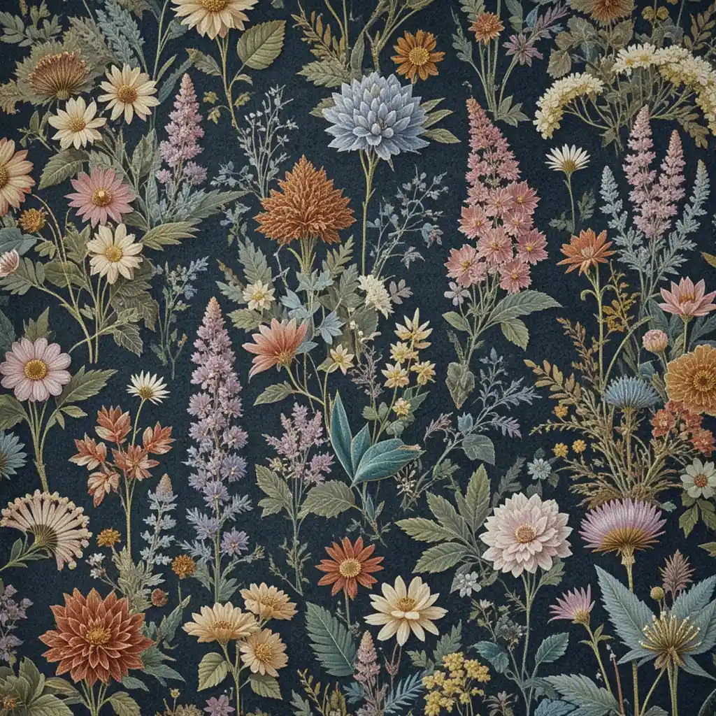 Nature inspired carpet patterns celebrating native plants and pollinators