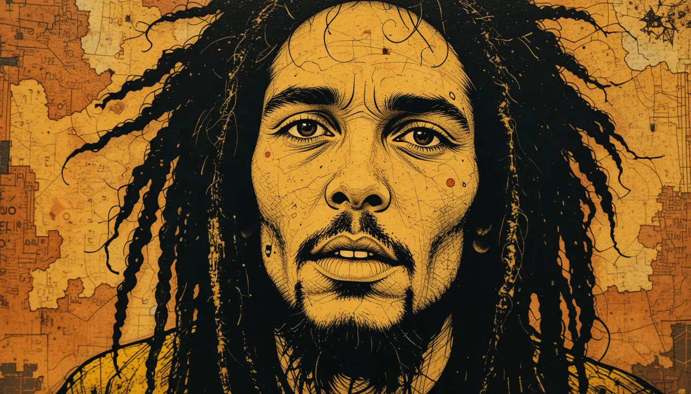 Pôster de música reggae com geladeira vazia e luz piscando