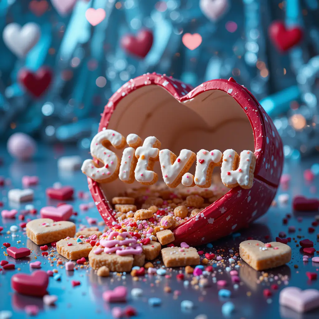 Herz-Geschenkbox mit sitv ru Lebkuchenbuchstaben