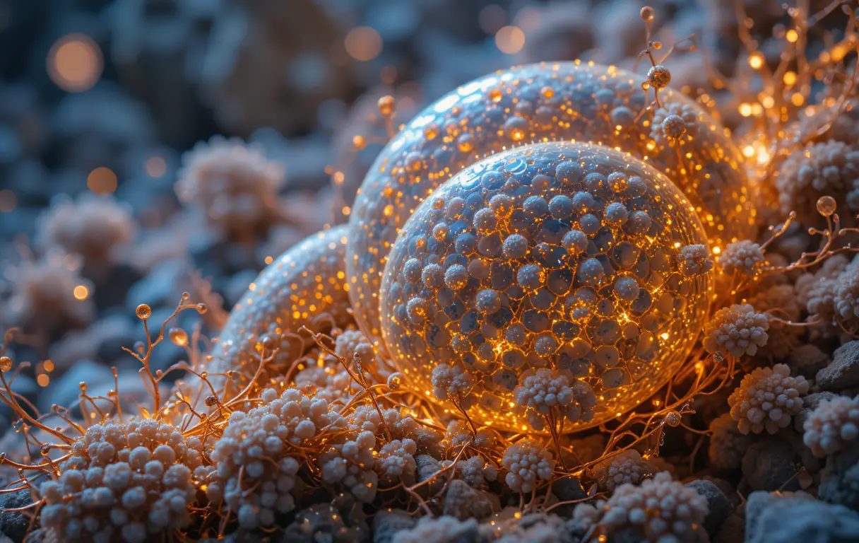 Surreal nanorobot synapse within byzantine inspired plasma mosaic