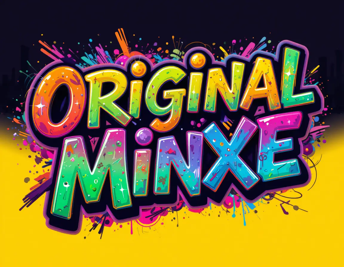 Logo colorido em estilo grafite com texto de arte urbana de rua