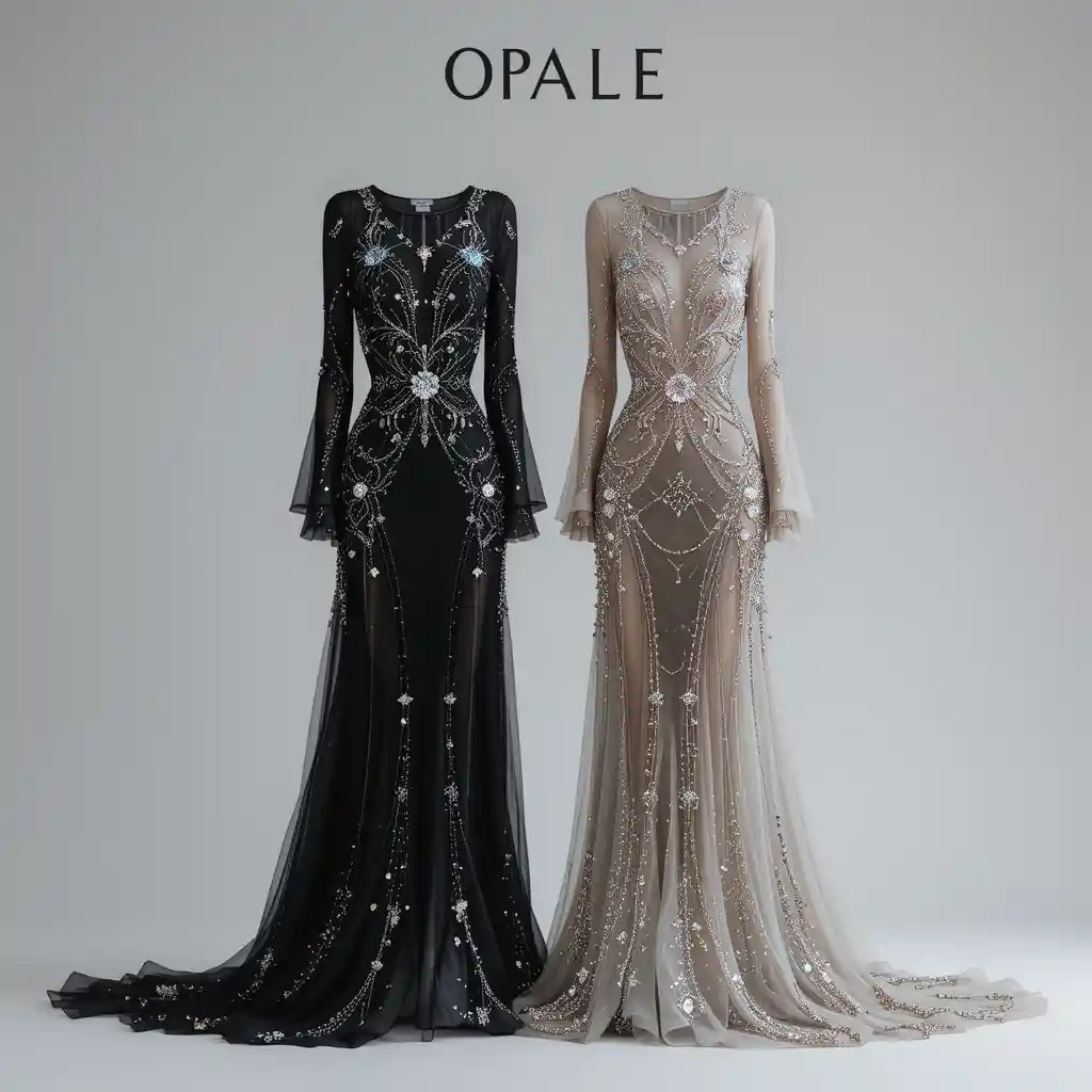 Vestidos de noche místicos de la colección de moda Lumiere Noire