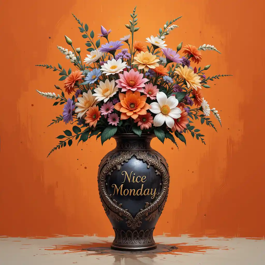 Vase im Ming-Stil mit Drachenrelief und leuchtenden Blumen