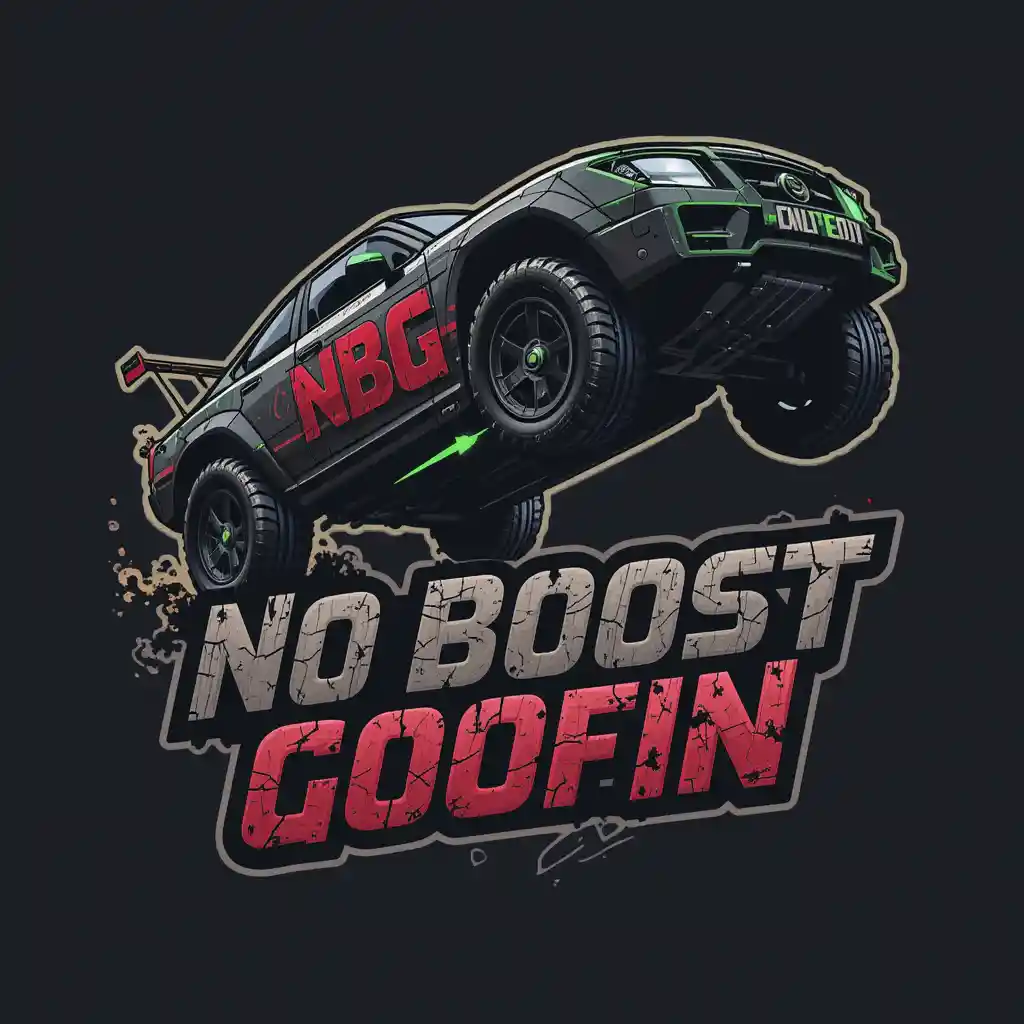 Gritty Rocket-League-Teamlogo mit Auto in der Luft