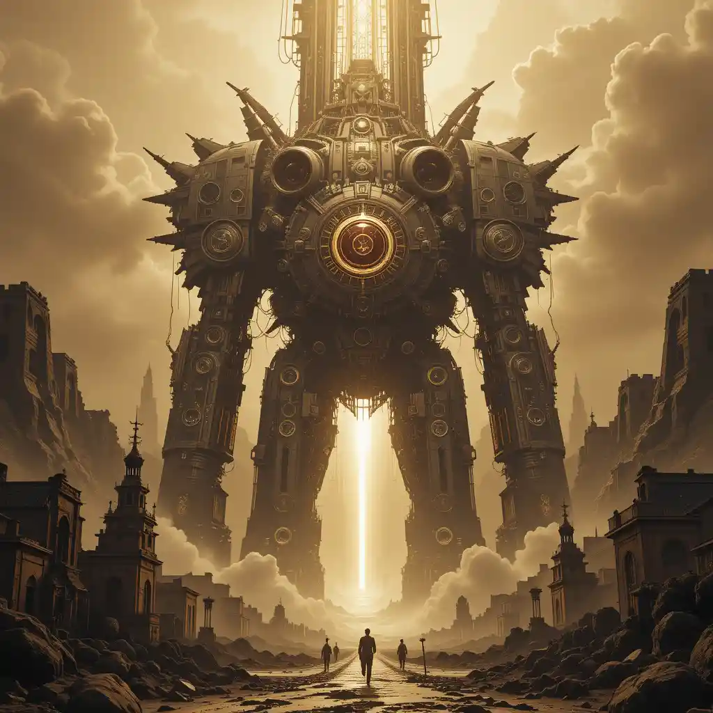 Otherworldly time machine bridging past and future worlds