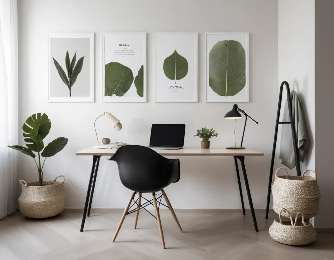 Femme élégante assise dans un studio photo minimaliste