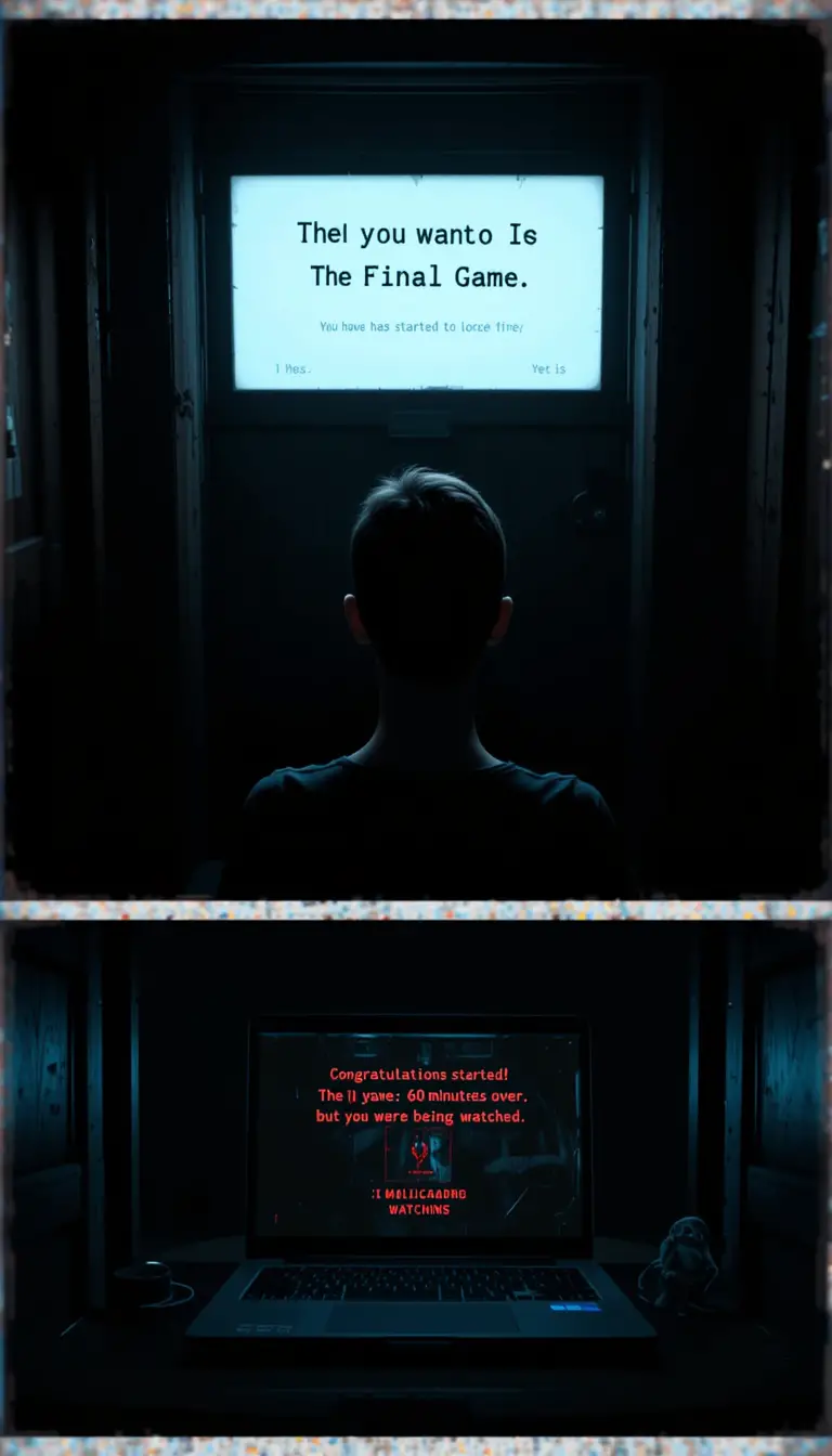 Teenager startet in der Nacht ein furchterregendes Online-Escape-Game