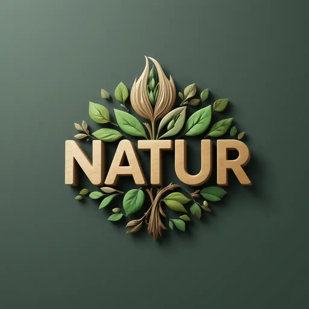 3d nature inspired logo with organic eco friendly design