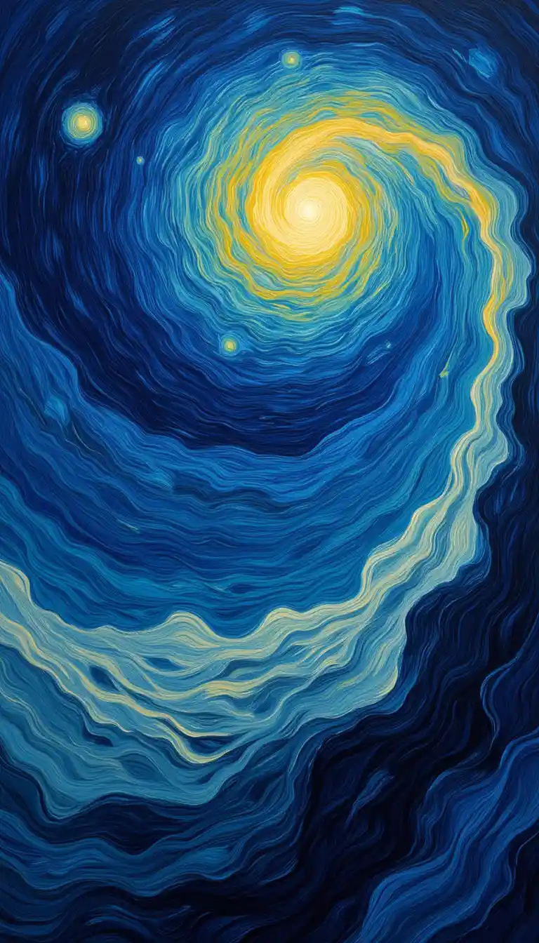 Surreale, traumartige Spiralen, die ein freudianisches Gefühl des Fallens hervorrufen