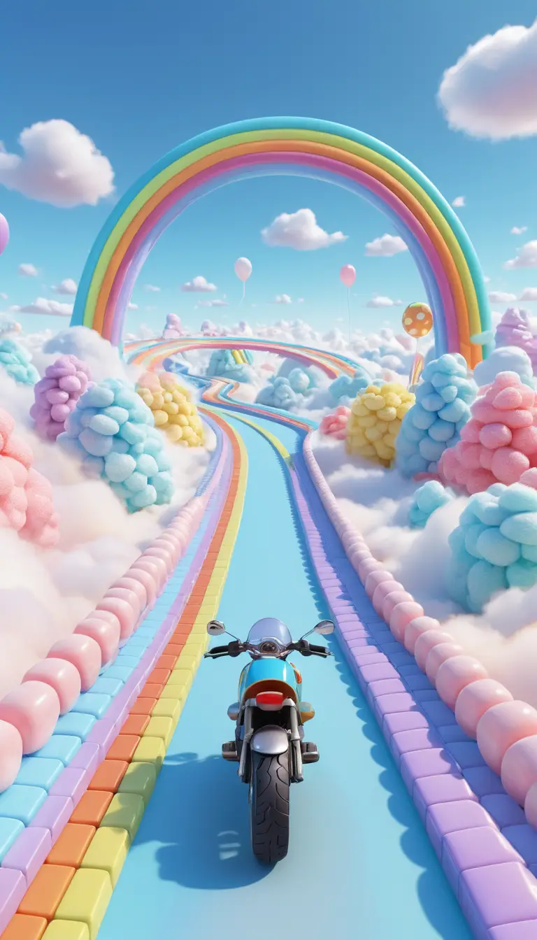 雲端之上的糖果賽道第一人稱疾駛