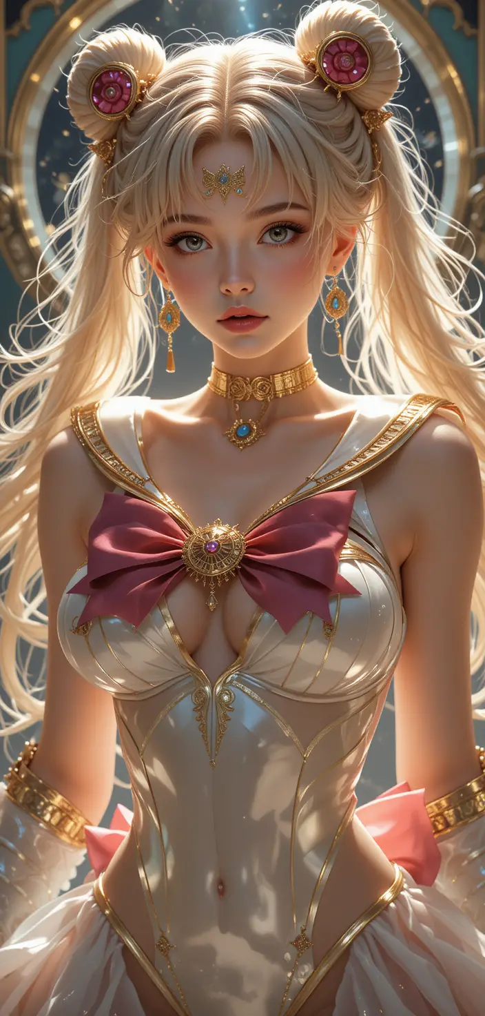 Sensual Anime Portrait Of Sailor Moon In Soft Light