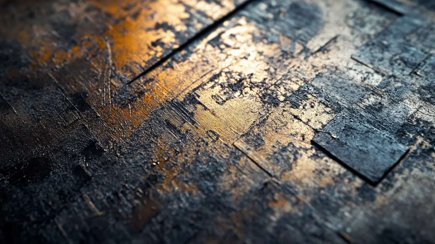Abstrakte Metalloberfläche mit komplexer reflektierender Textur