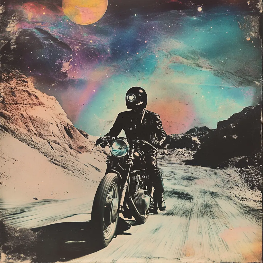達達主義極簡女性的超現實混合媒材拼貼