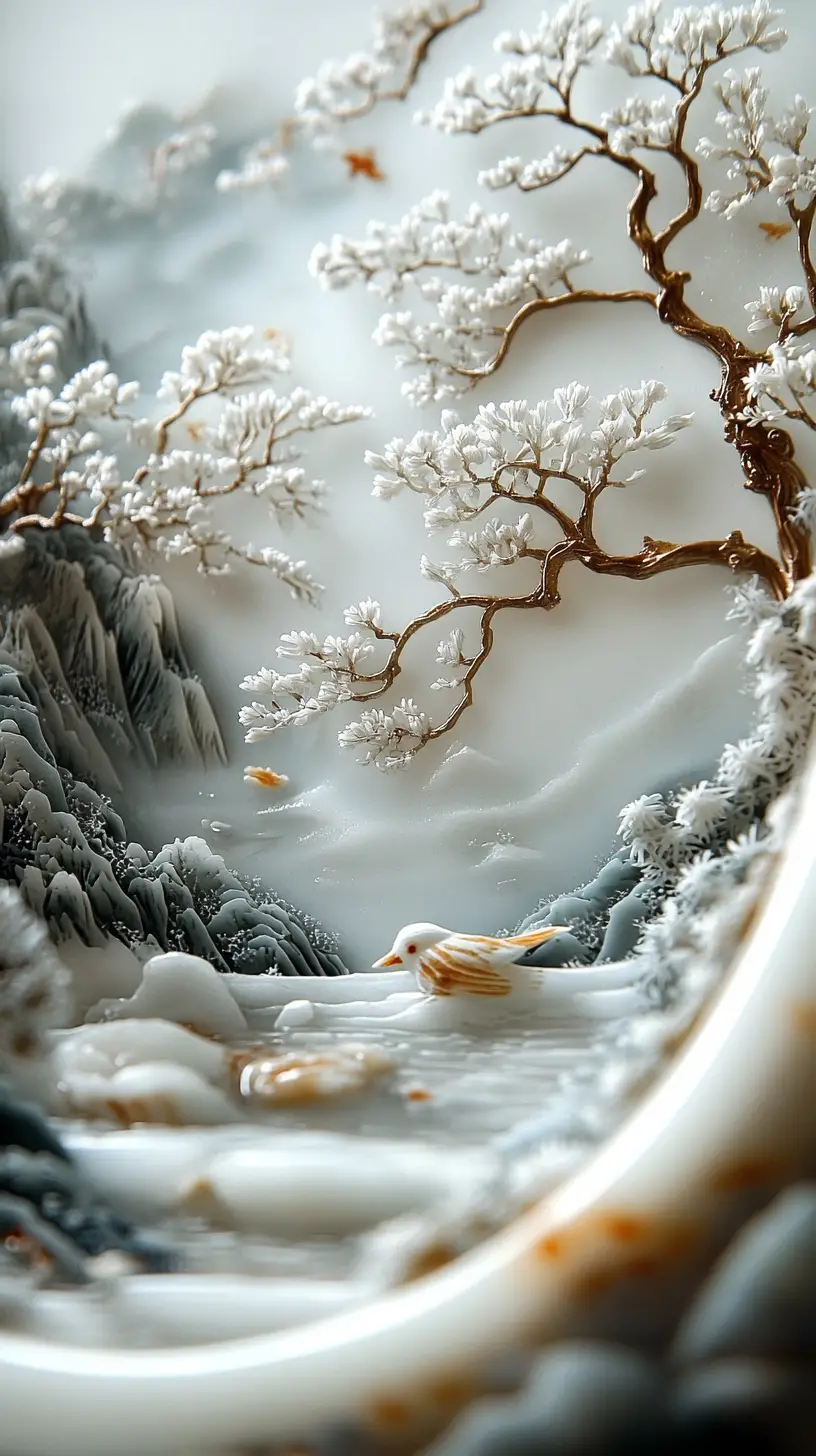 精緻蛋殼中的微型奇幻景觀