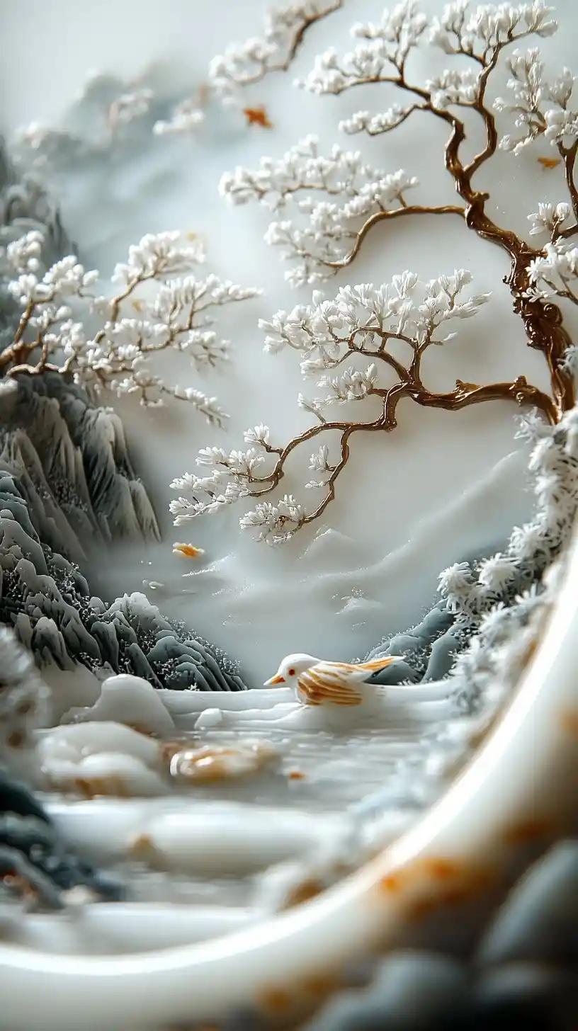 精緻蛋殼中的微型奇幻景觀