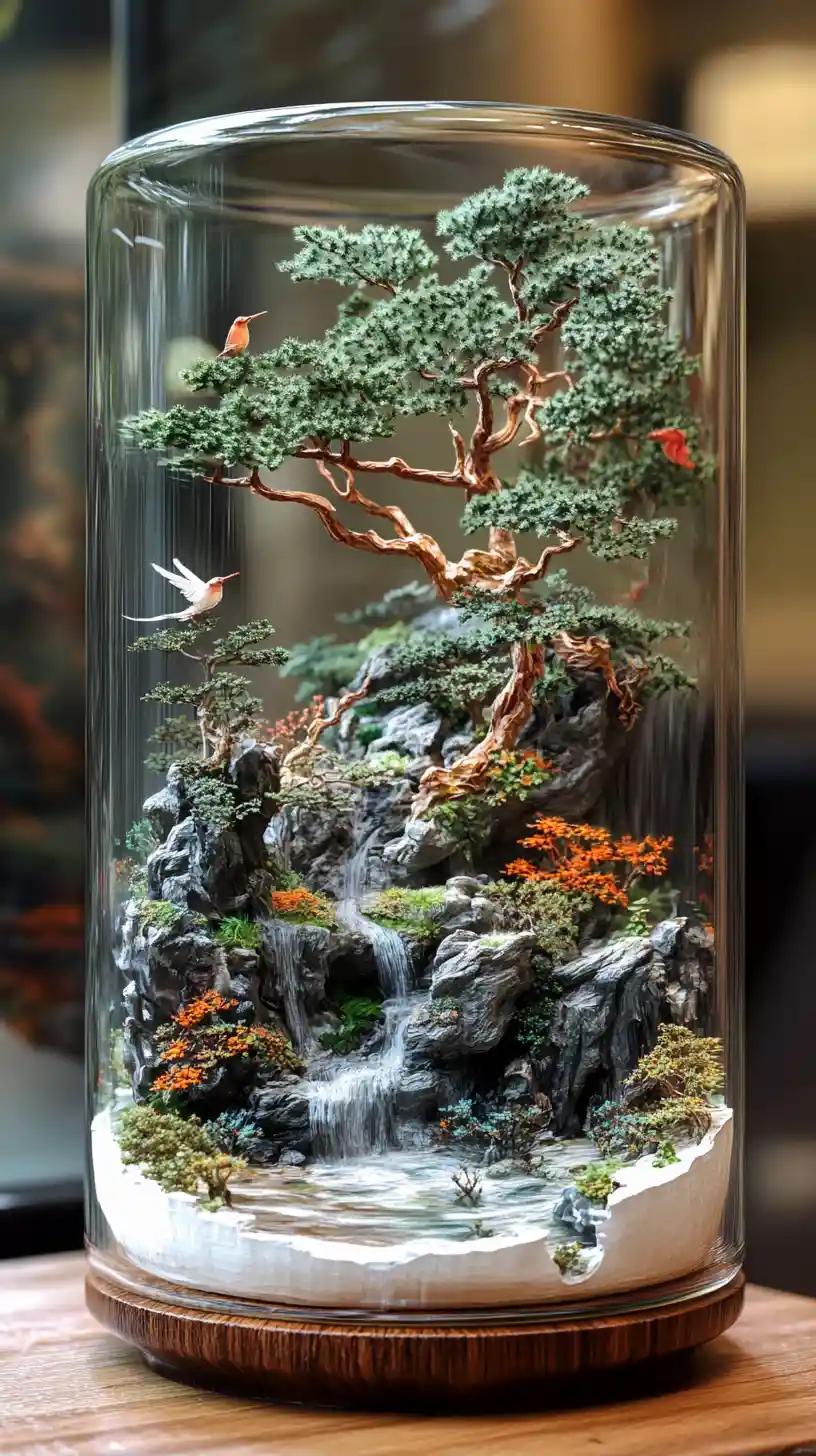 精緻蛋殼內打造的微型奇幻景觀