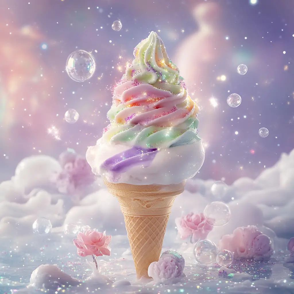 夢幻精靈國度中的奇幻粉彩冰淇淋