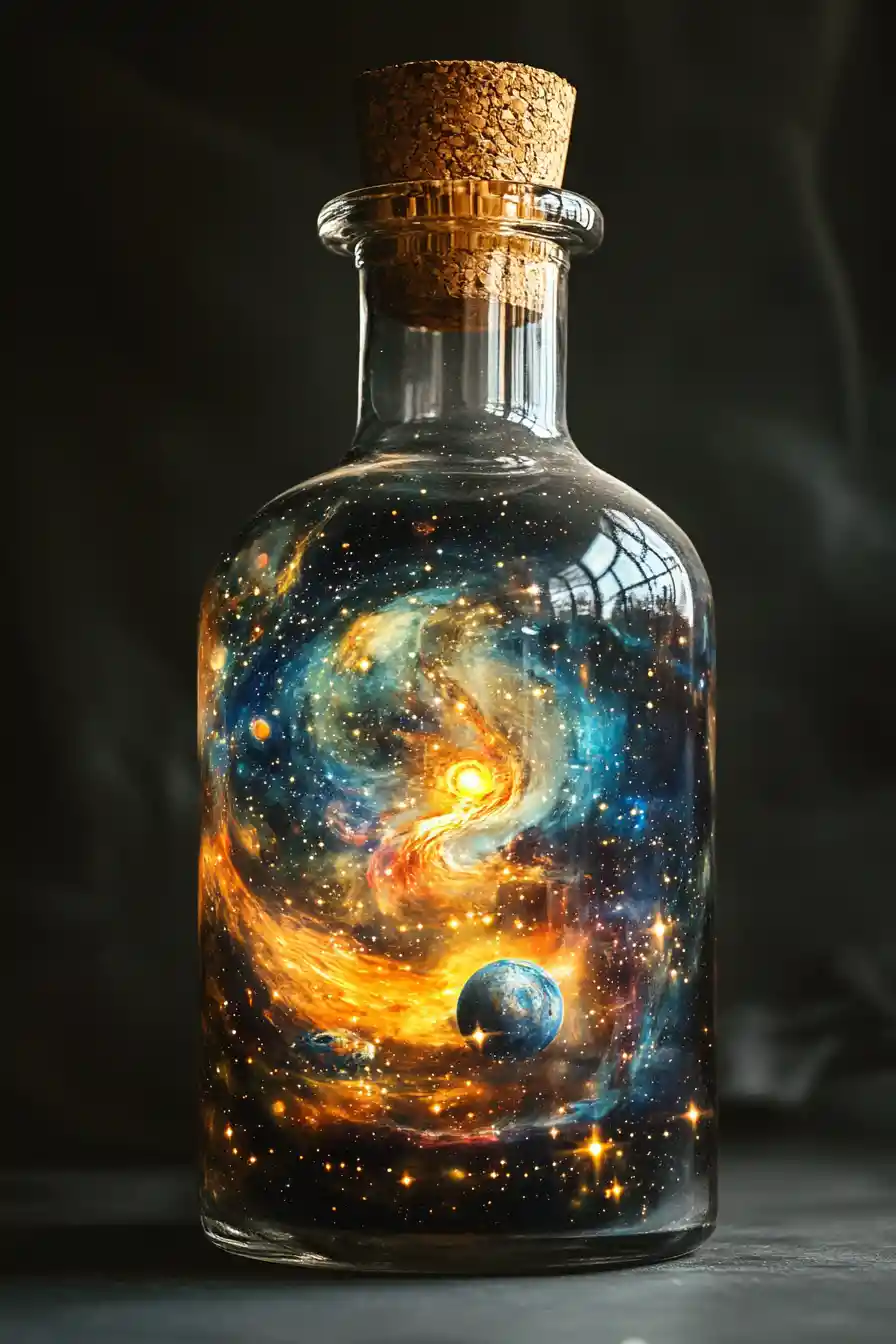 裝著發光宇宙的玻璃瓶