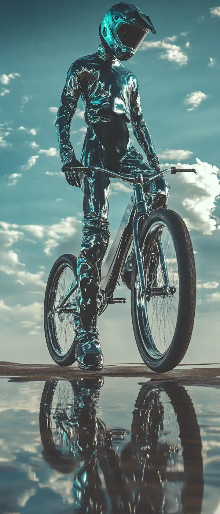 Professioneller BMX-Fahrer in dynamischer Action im X Game Park