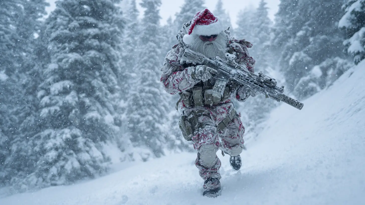 戰術聖誕老人率領矮人士兵於雪地戰場