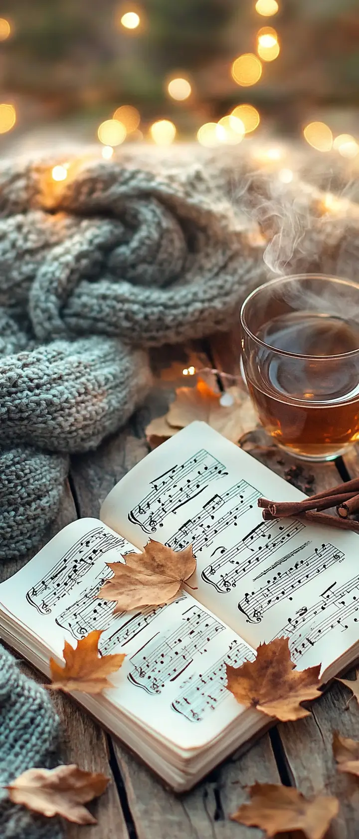 溫馨水彩靜物畫：音樂、茶與書本