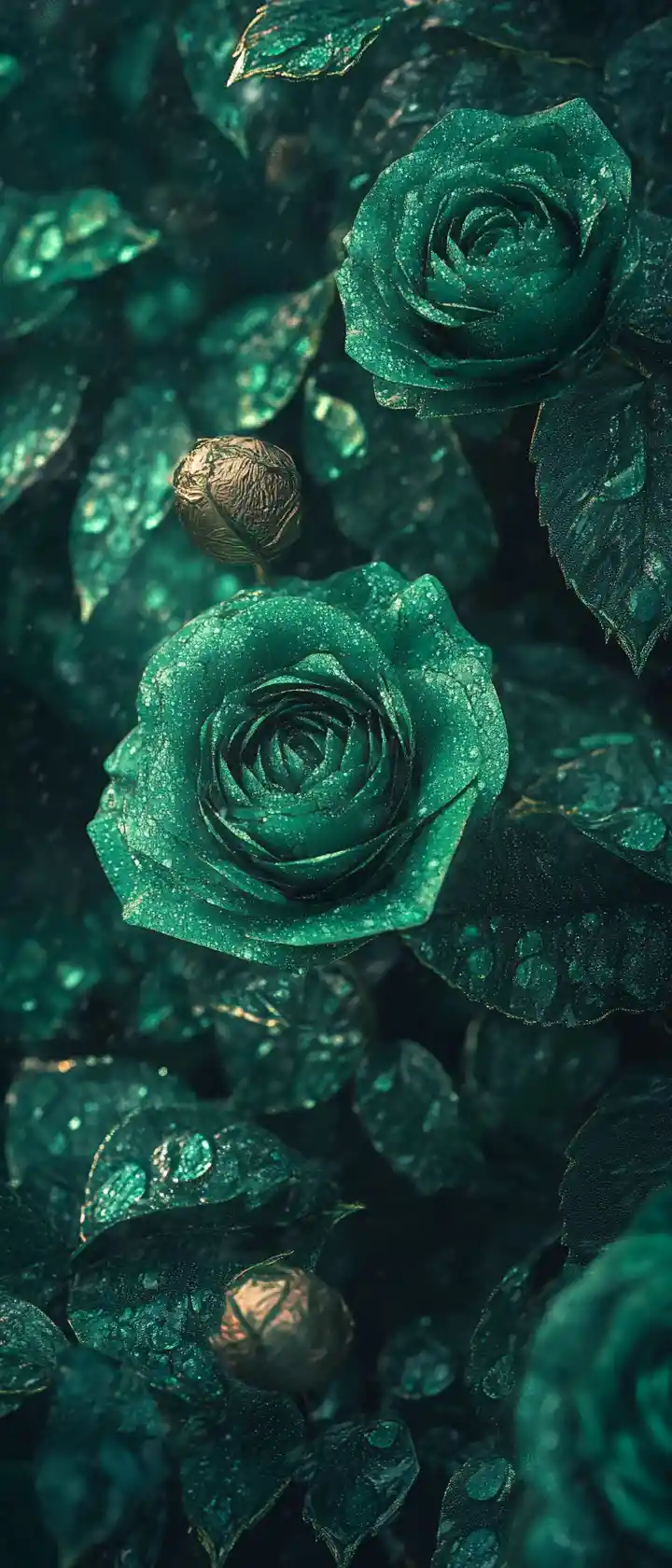 Rose Parassite Aliene in Fiore su un Lontano Mondo Stellare