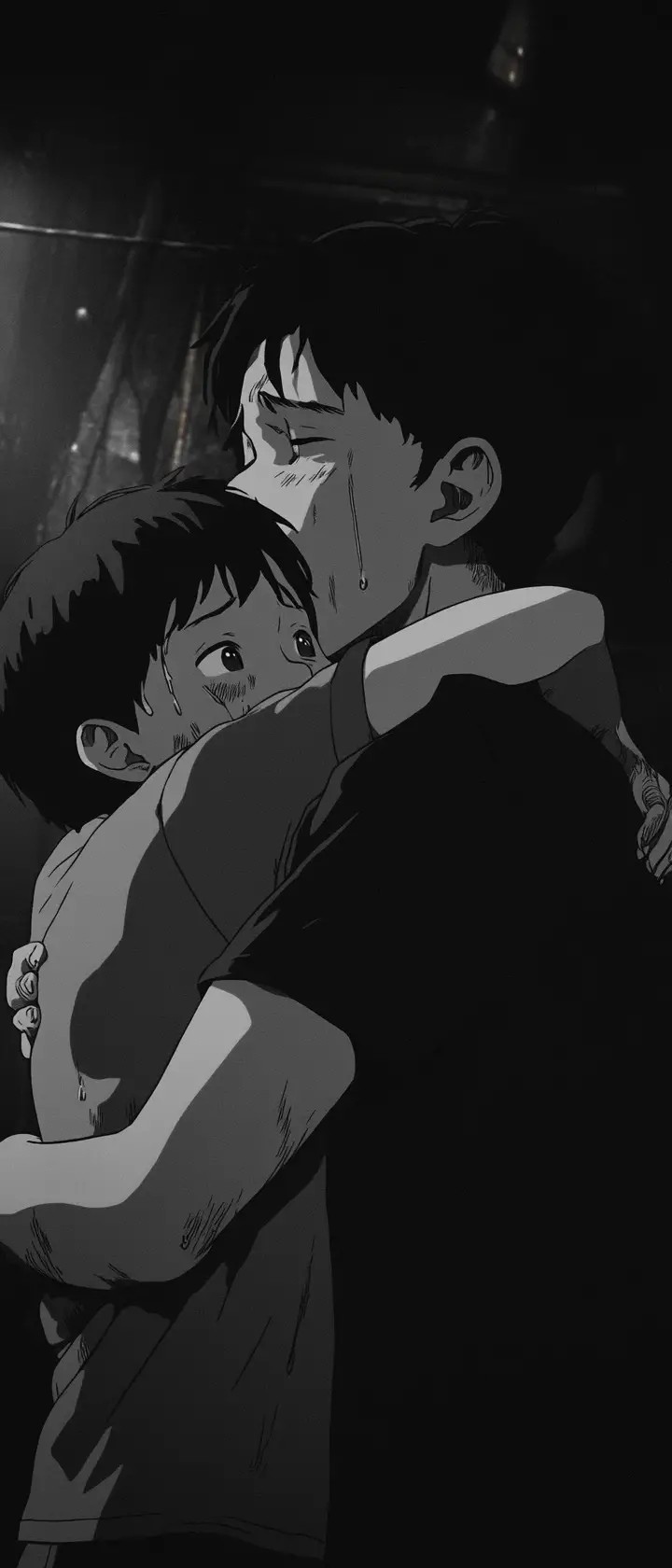 年長のきょうだいが年下の子を最後に抱きしめる瞬間