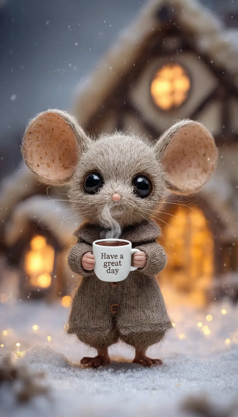 Mãos segurando uma xícara fumegante de chocolate quente