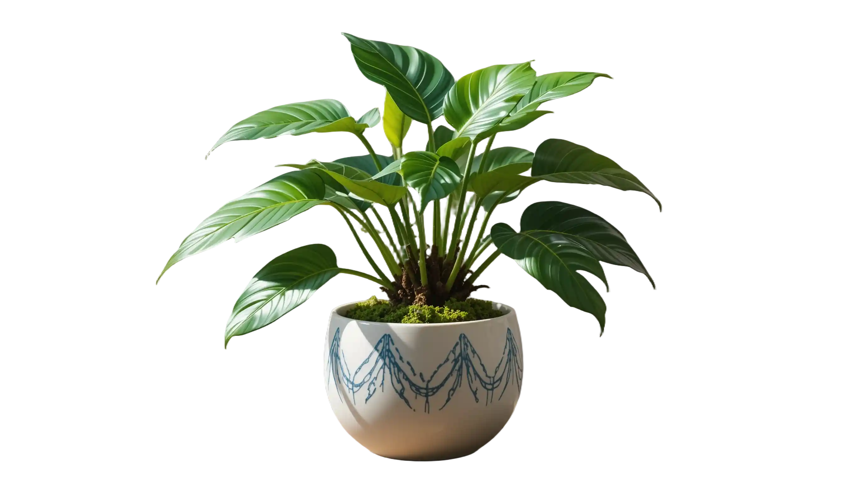 Monstera plant in ceramic pot by a sunlit window