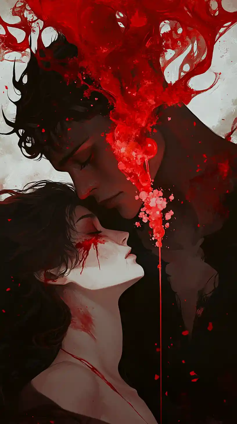 Amore cremisi avvelenato trasformato in qualcosa di oscuro e reale
