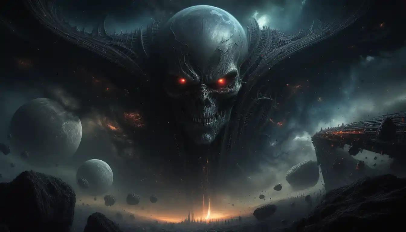 Colossal cosmic overlord looming over the silent universe
