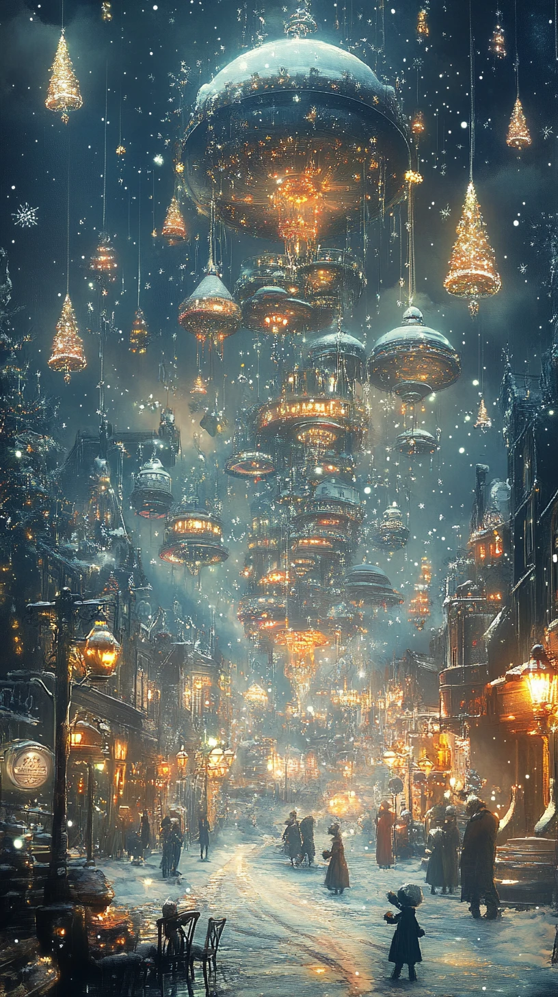 Ilusão visual surreal com clima festivo de Ano Novo