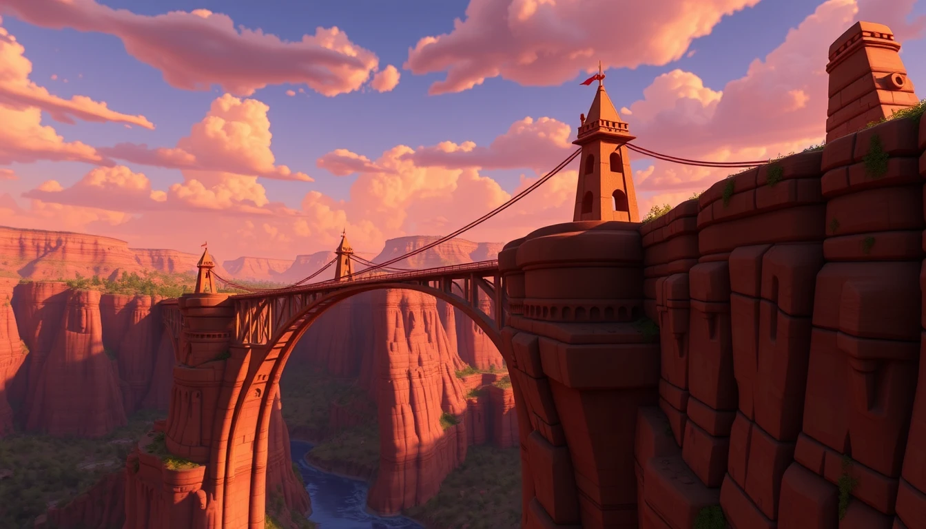 Epic 3D canyon bridges showing creativity and overcoming obstacles
