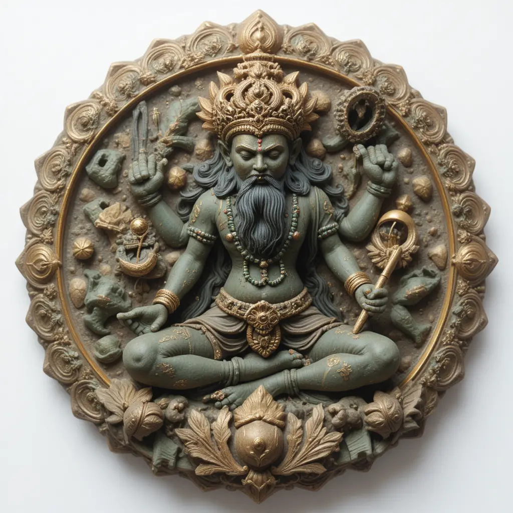 Senhor Shiva visita Gokul, onde o bebê Krishna brinca com Yashoda