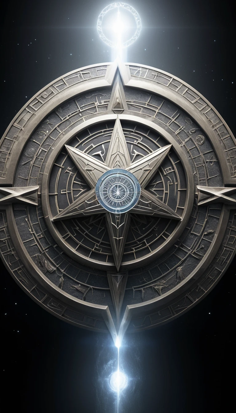 Silver six pointed star symbol glowing with spiritual light