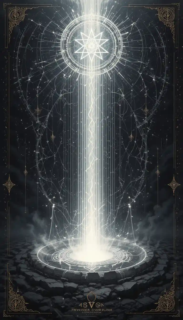 Six pointed star symbol glowing within an energy field
