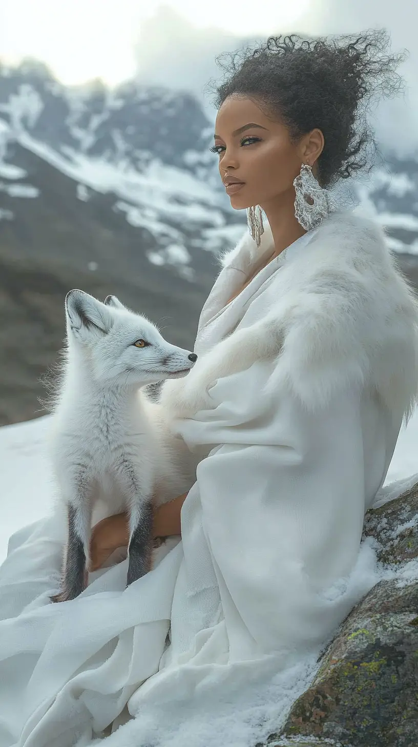 蕾哈娜在煙火映照的雪山中化身神諭者