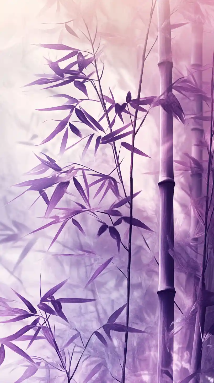 Serene Sumi e Bamboo Forest In Golden Misty Light